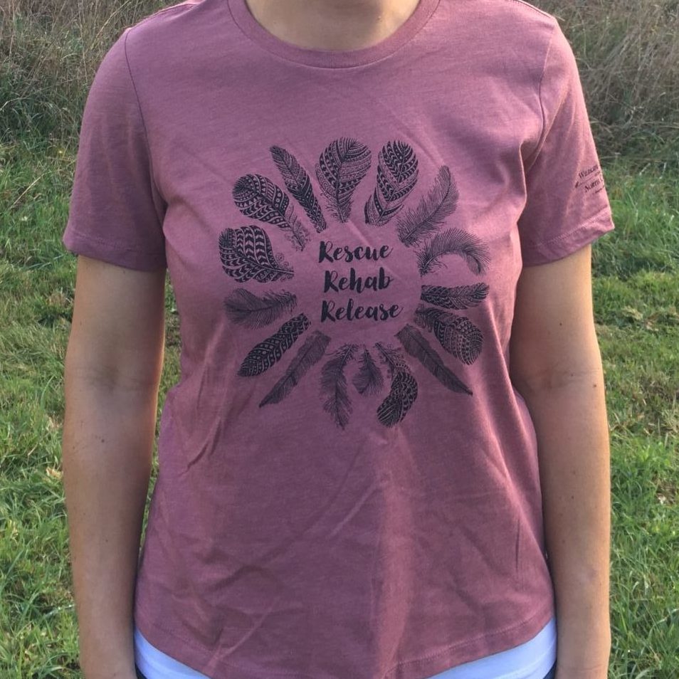 Feather TShirt Women’s Wildlife Center of the North Coast